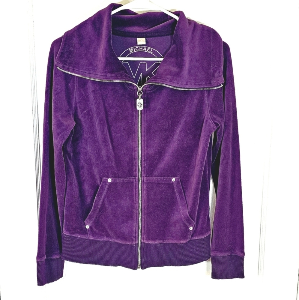 Michael Kors Purple Velour Jacket